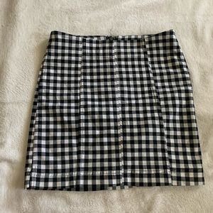 Free People Checkered Skirt